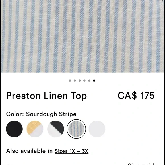 Reformation Preston Linen Top Color: Sourdough Stripe - Picture 3 of 13